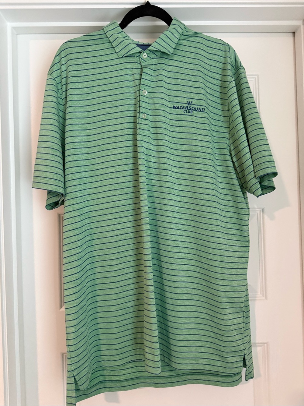 johnnie- O Men's Green Striped Polo Shirt Size XL